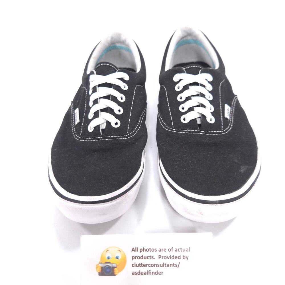Vans Off the Wall Lace Up Athletic Shoe Womens Size 11 Mens 9.5 721356 Black - Picture 2 of 9